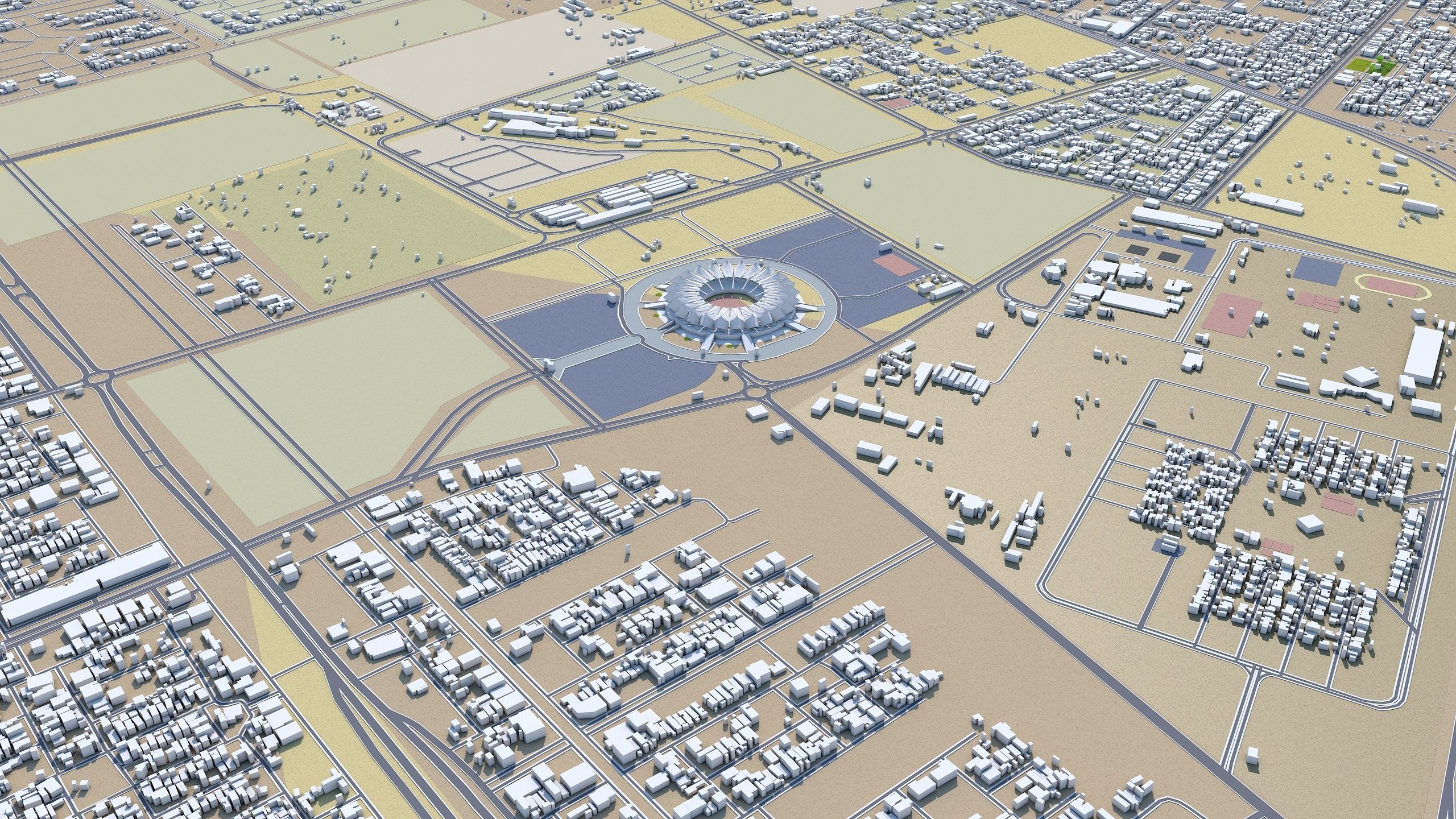 Riyadh City Saudi Arabia Low-poly 3D model_16