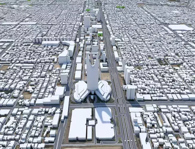 Riyadh City Saudi Arabia  Low-poly 3D model