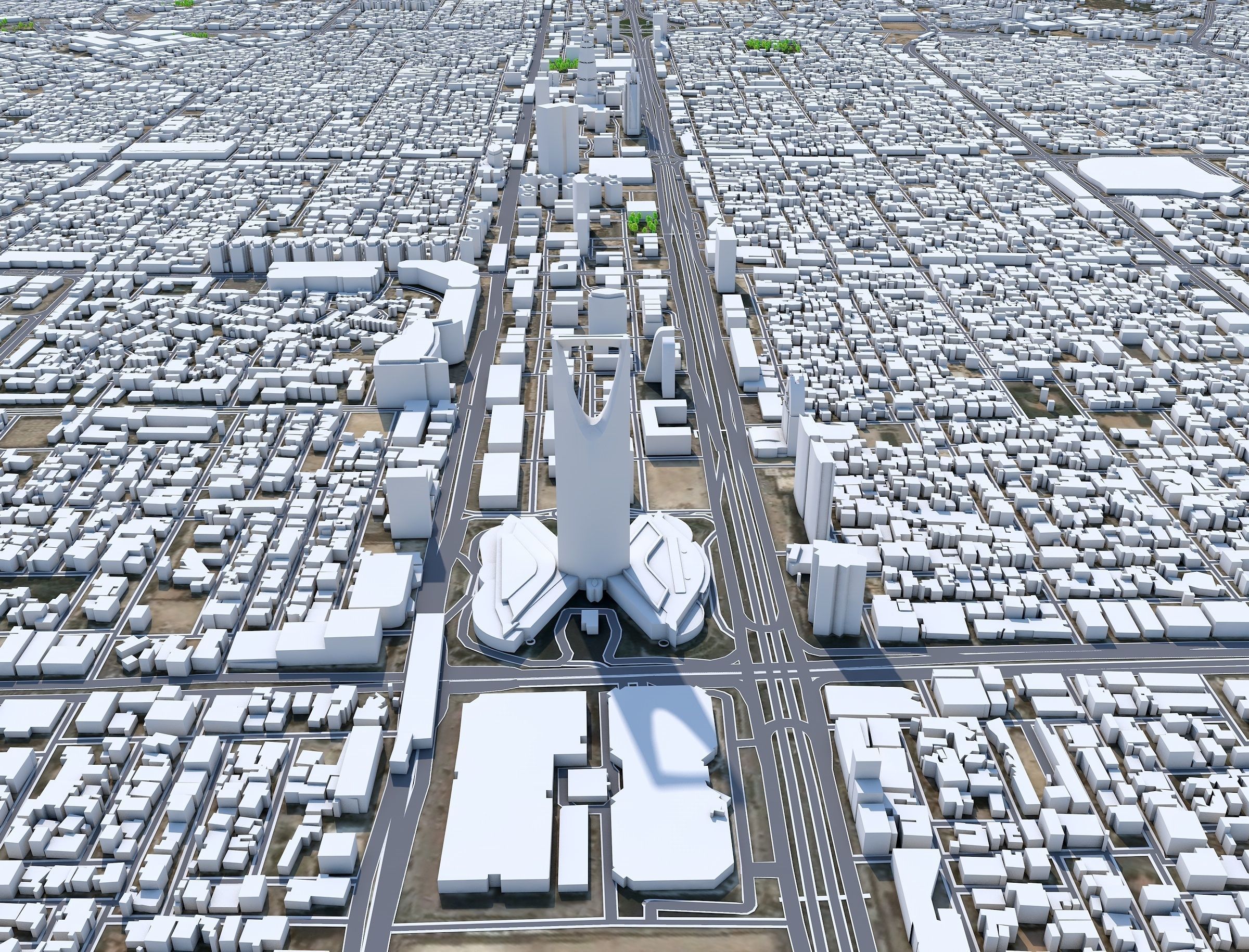 Riyadh City Saudi Arabia Low-poly 3D model_0