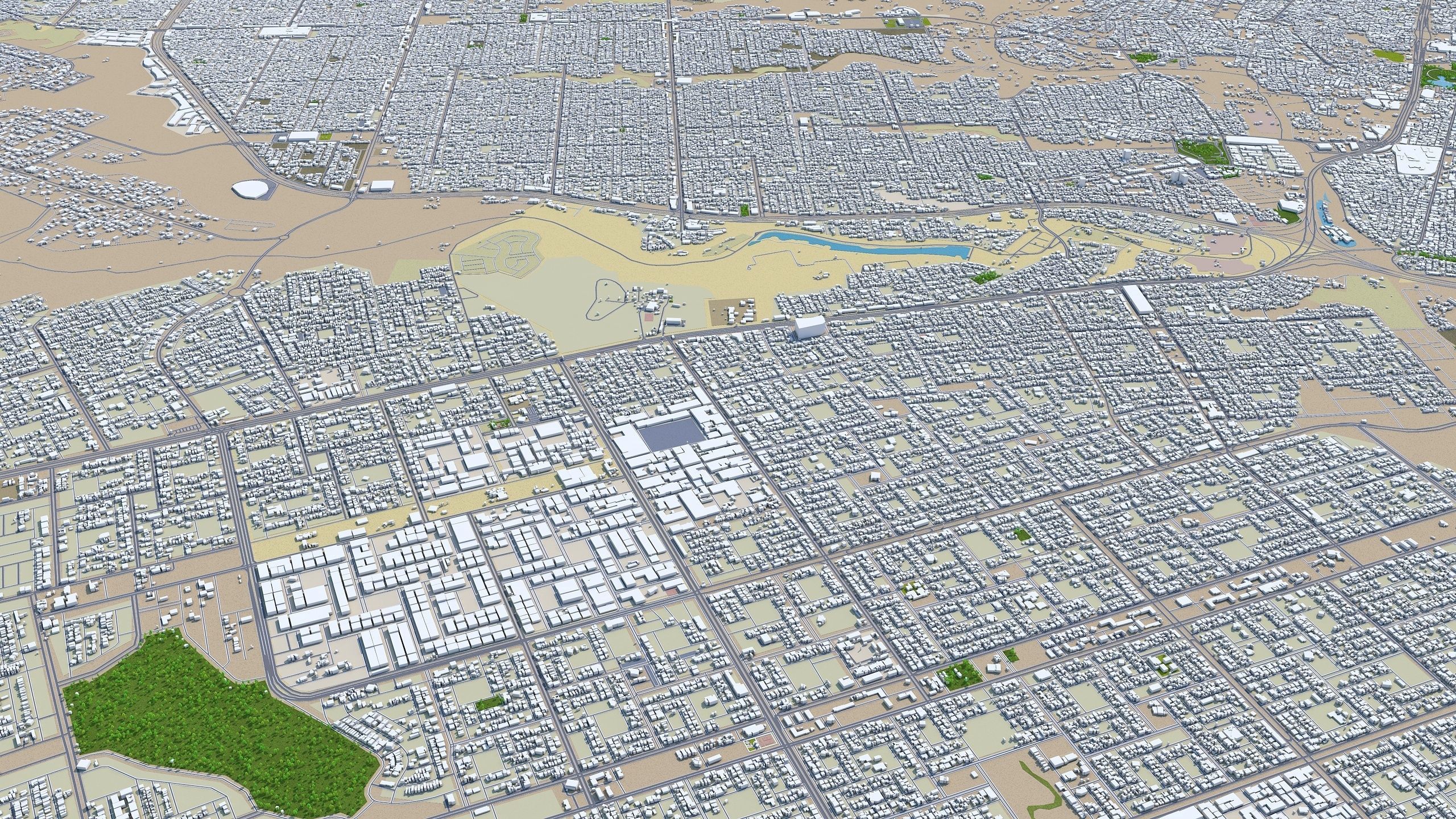 Riyadh City Saudi Arabia Low-poly 3D model_15