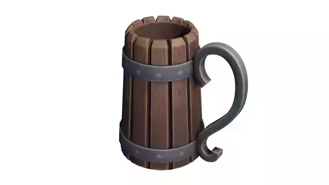 Stylized Wooden Mug
