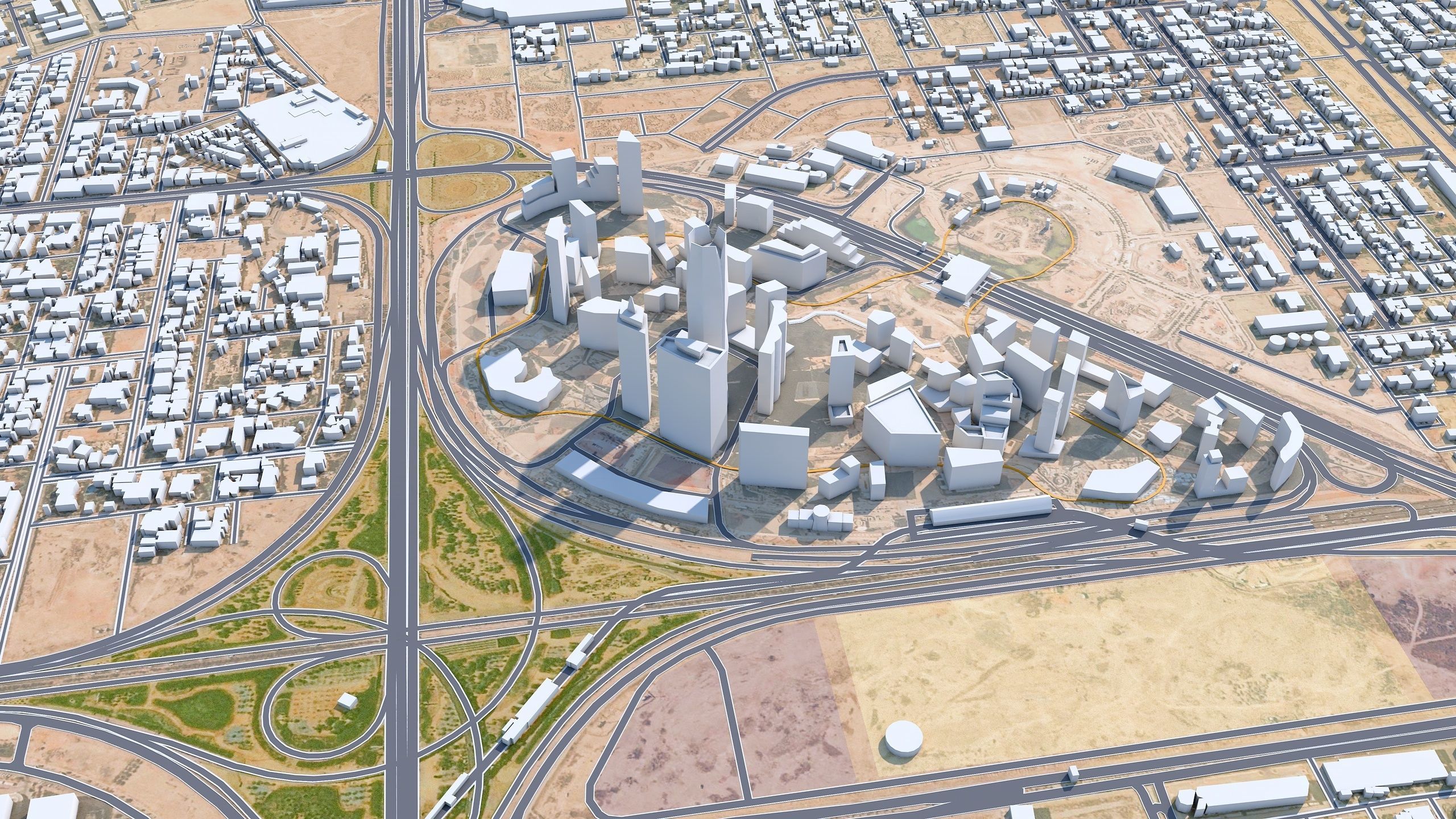 Riyadh Downtown Saudi Arabia Low-poly 3D model_5