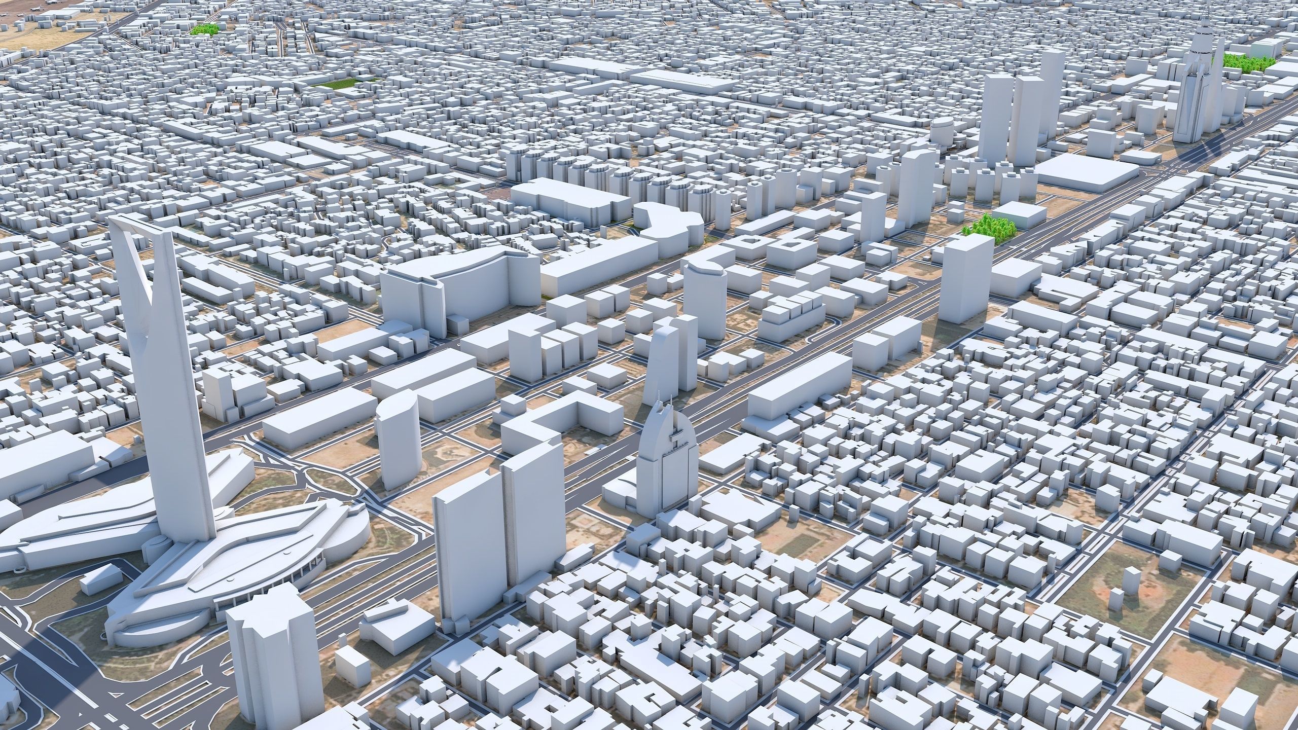 Riyadh Downtown Saudi Arabia Low-poly 3D model_9