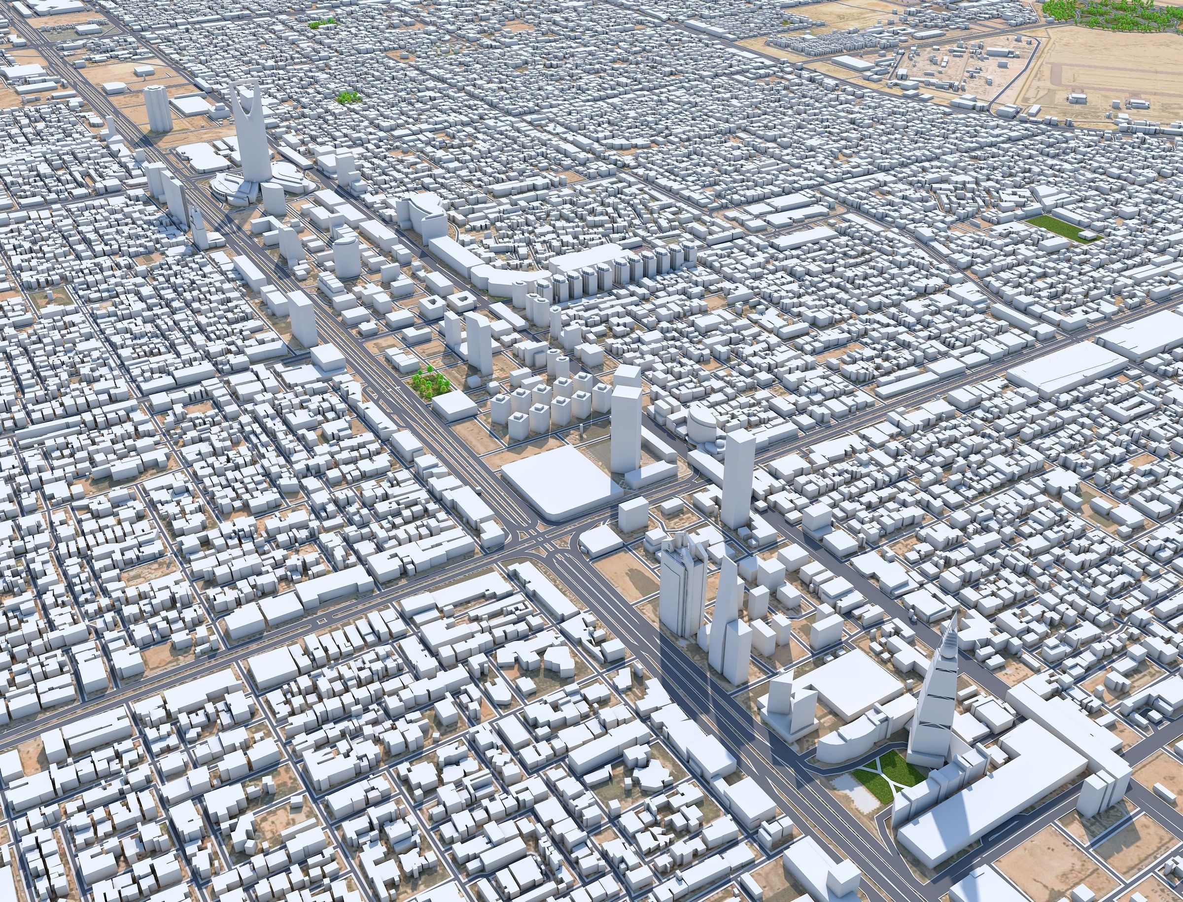 Riyadh Downtown Saudi Arabia Low-poly 3D model_15