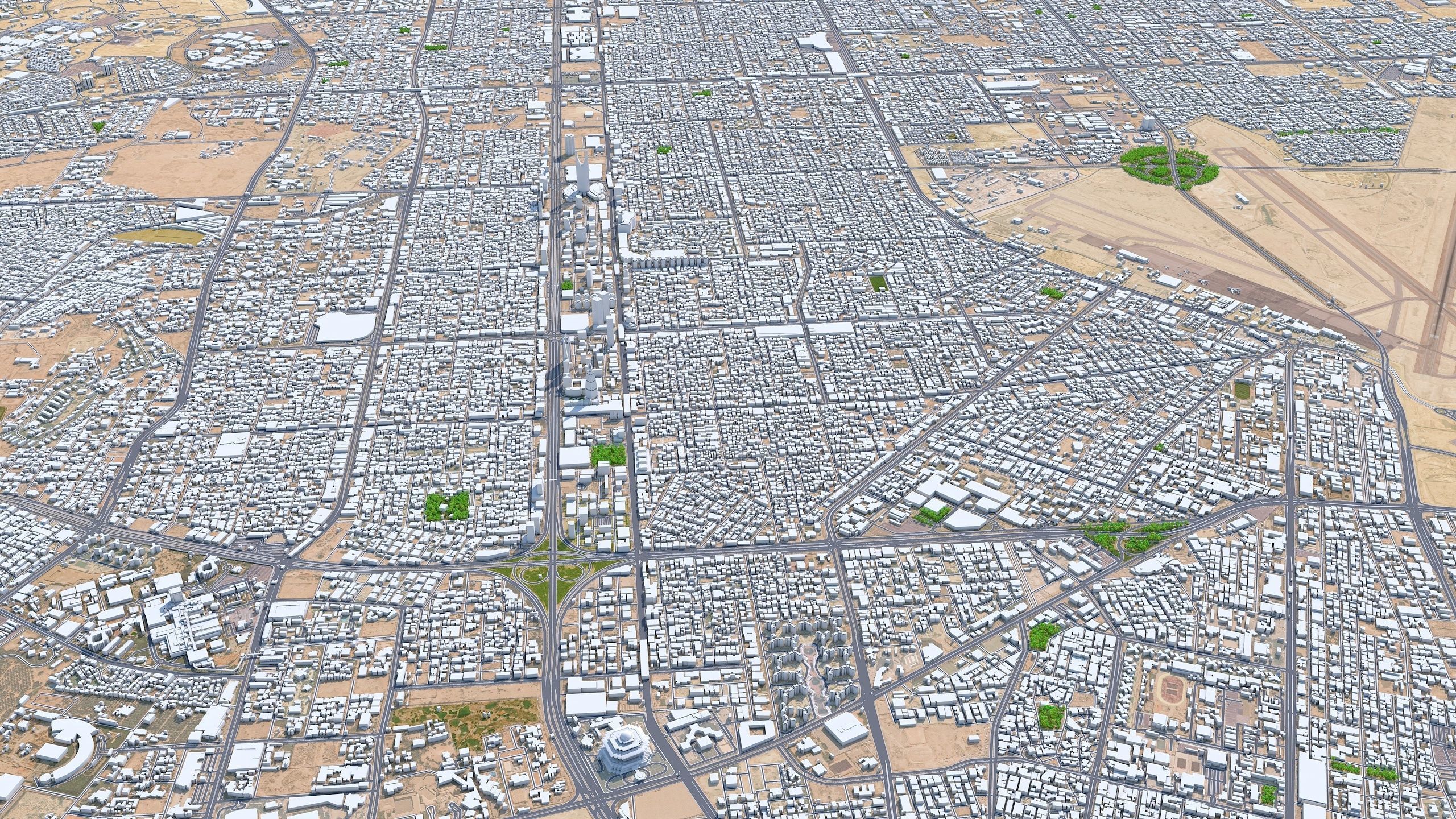 Riyadh Downtown Saudi Arabia Low-poly 3D model_3