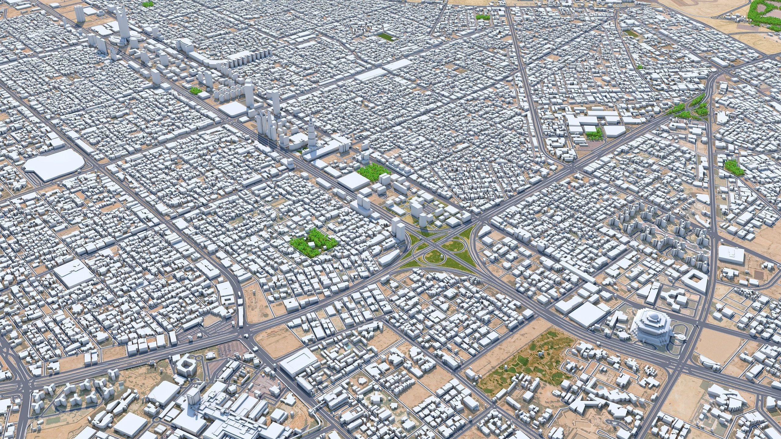 Riyadh Downtown Saudi Arabia Low-poly 3D model_2