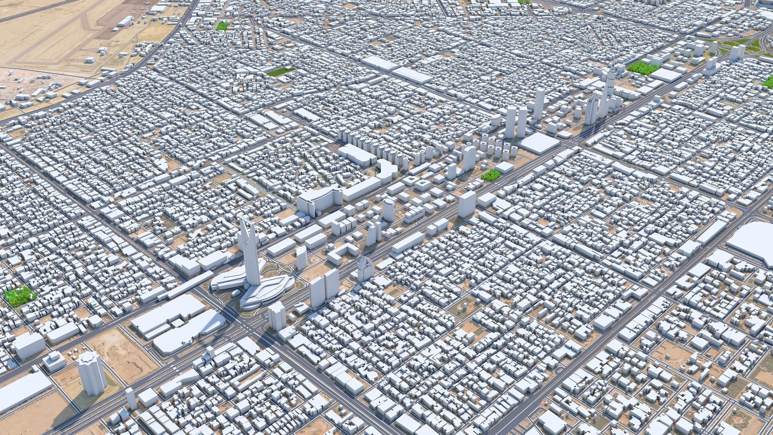 Riyadh Downtown Saudi Arabia Low-poly 3D model_8