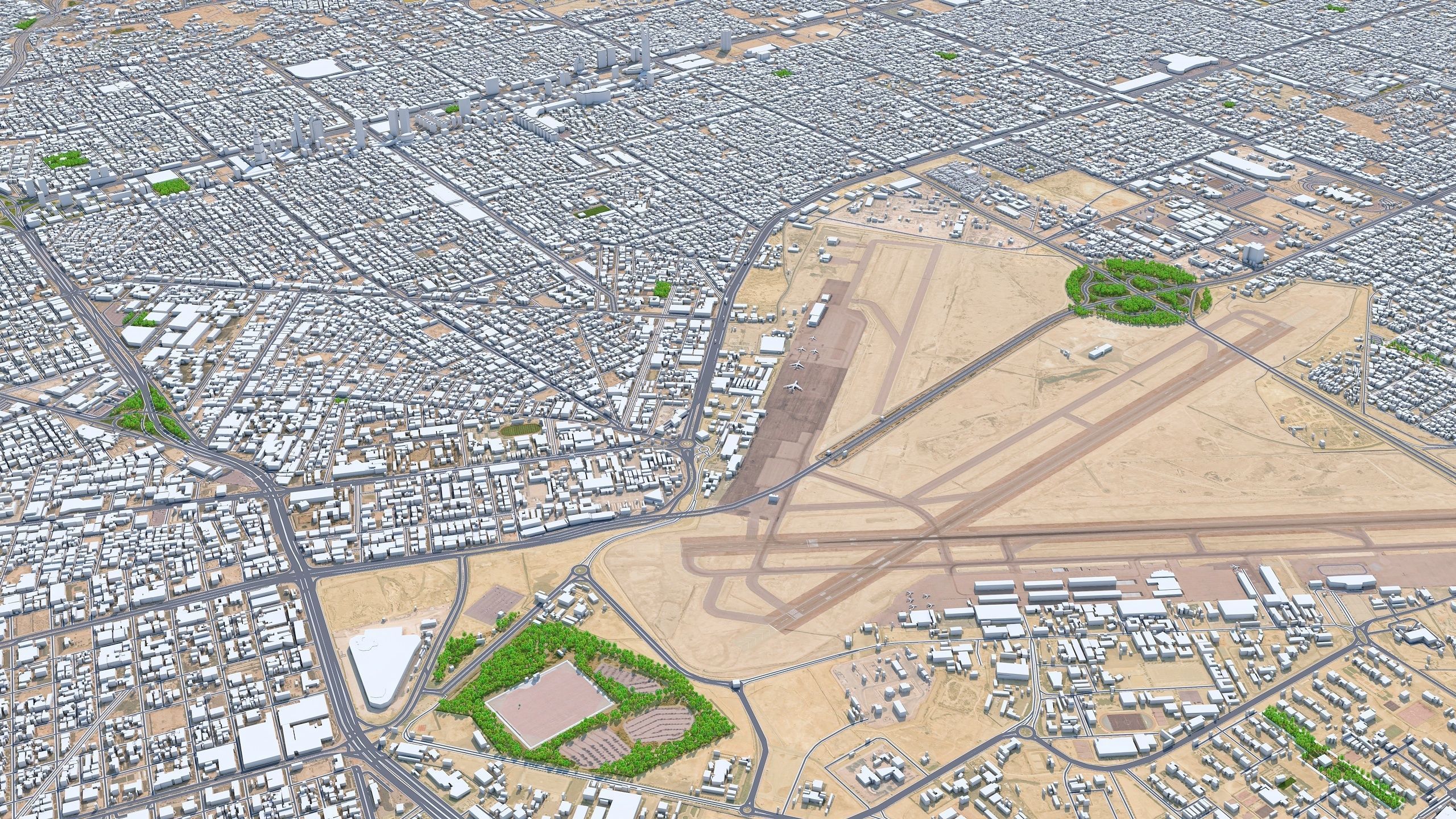 Riyadh Downtown Saudi Arabia Low-poly 3D model_4