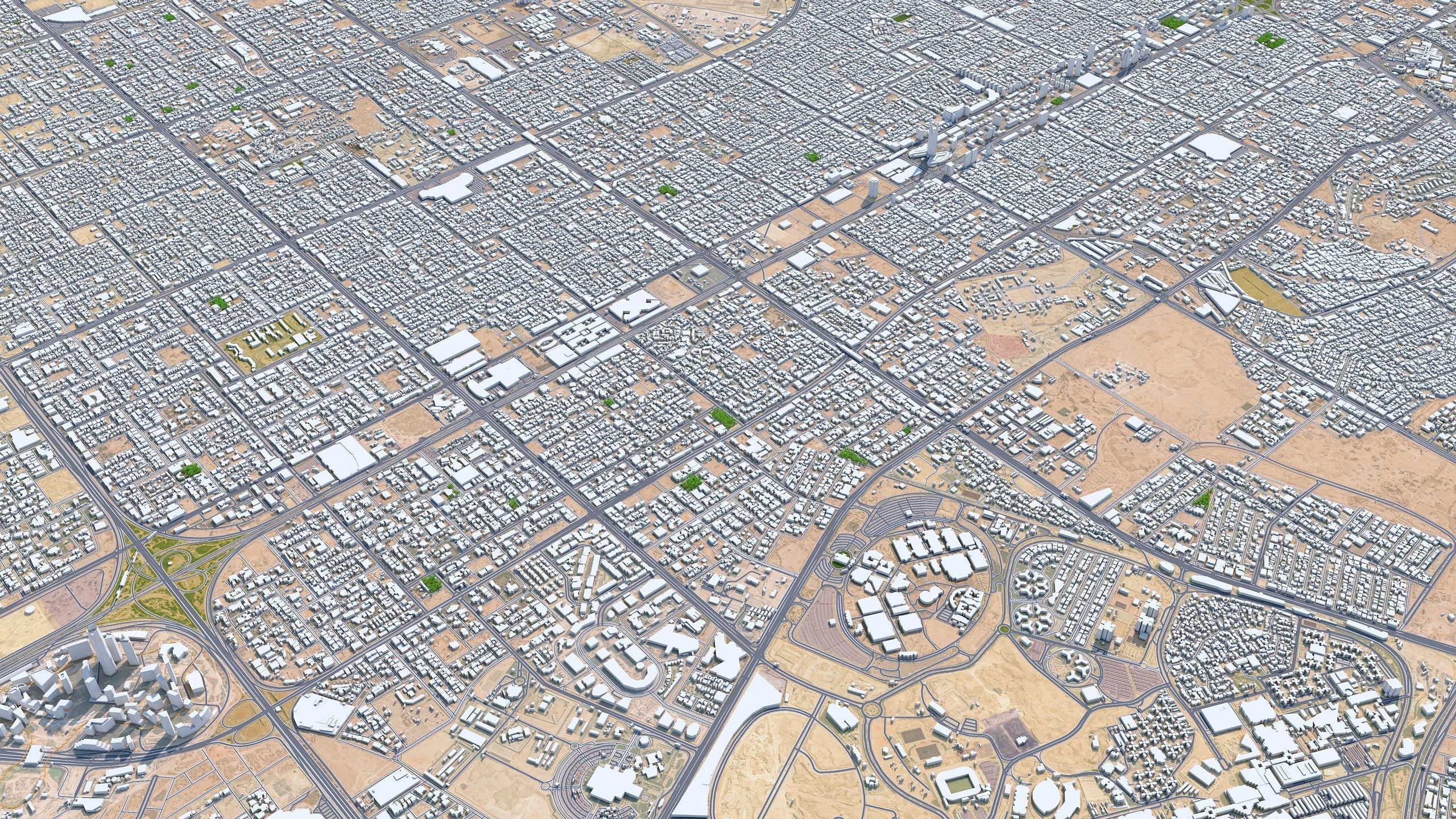 Riyadh Downtown Saudi Arabia Low-poly 3D model_7
