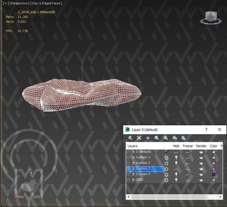 Grid pet House Low-poly 3D model_31
