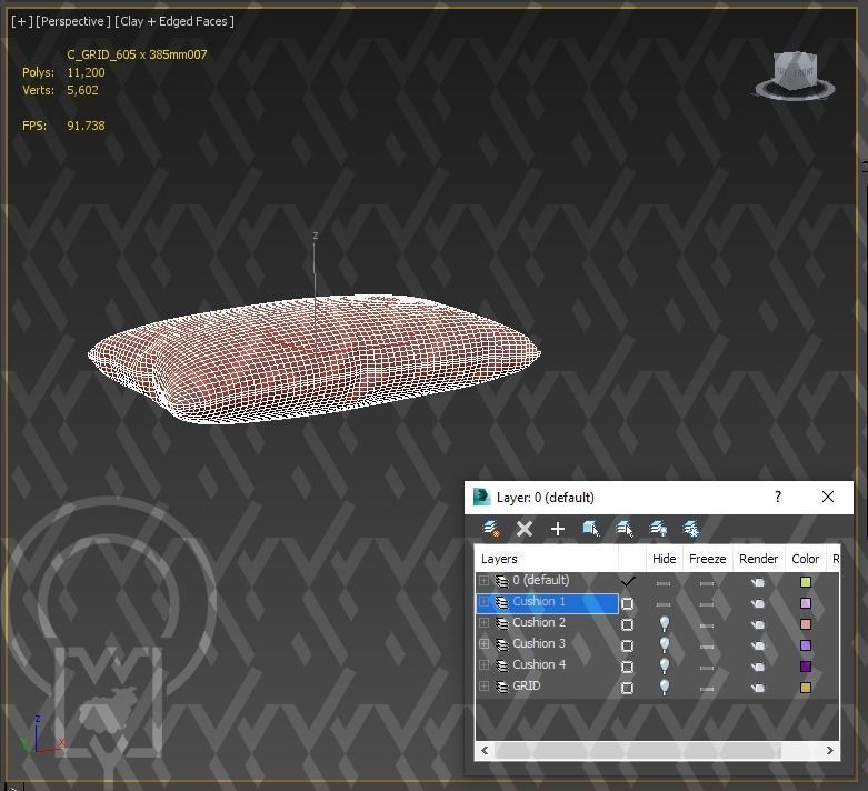 Grid pet House Low-poly 3D model_27
