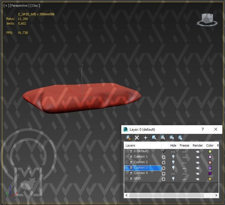 Grid pet House Low-poly 3D model_34