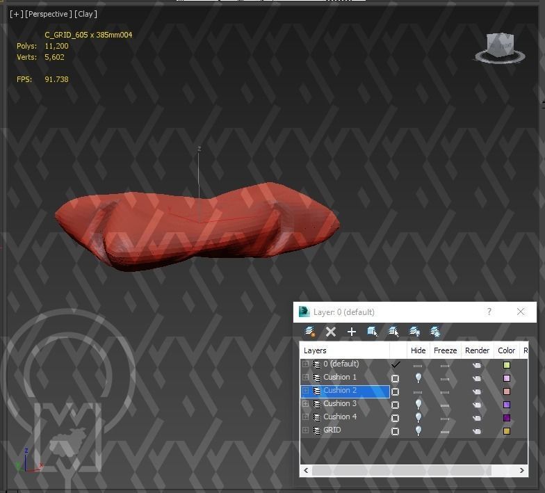 Grid pet House Low-poly 3D model_30