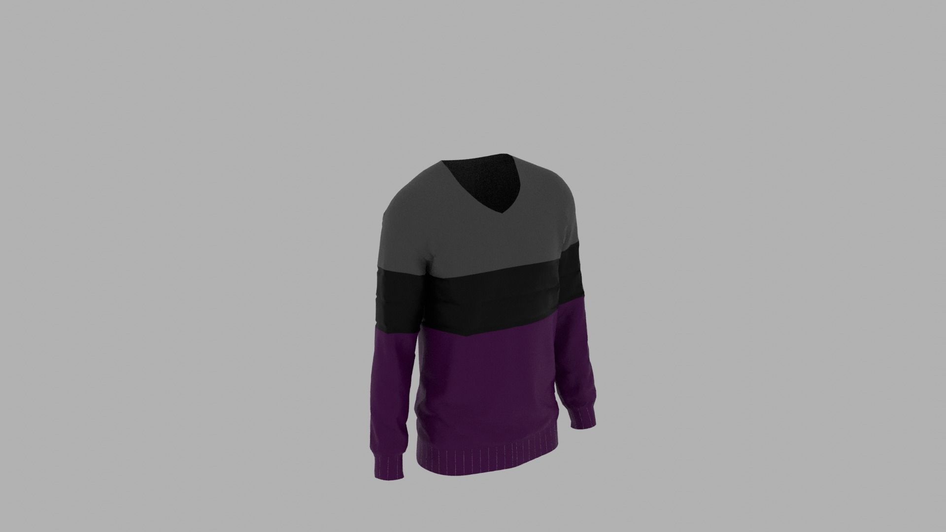 Sweater mannequin wearing Low-poly 3D model_4