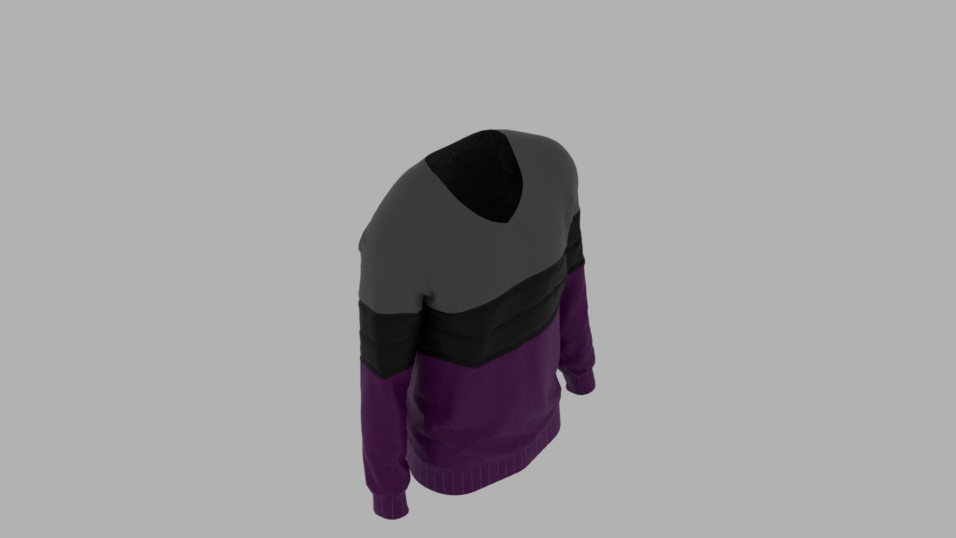 Sweater mannequin wearing Low-poly 3D model_7