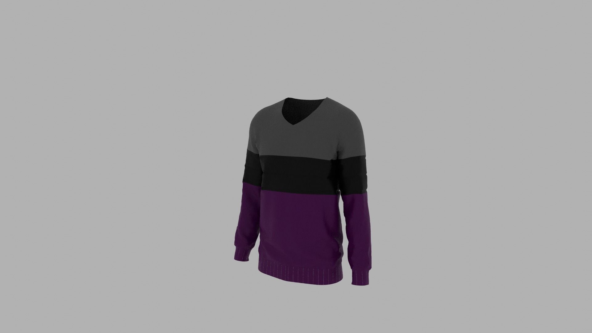 Sweater mannequin wearing Low-poly 3D model_2