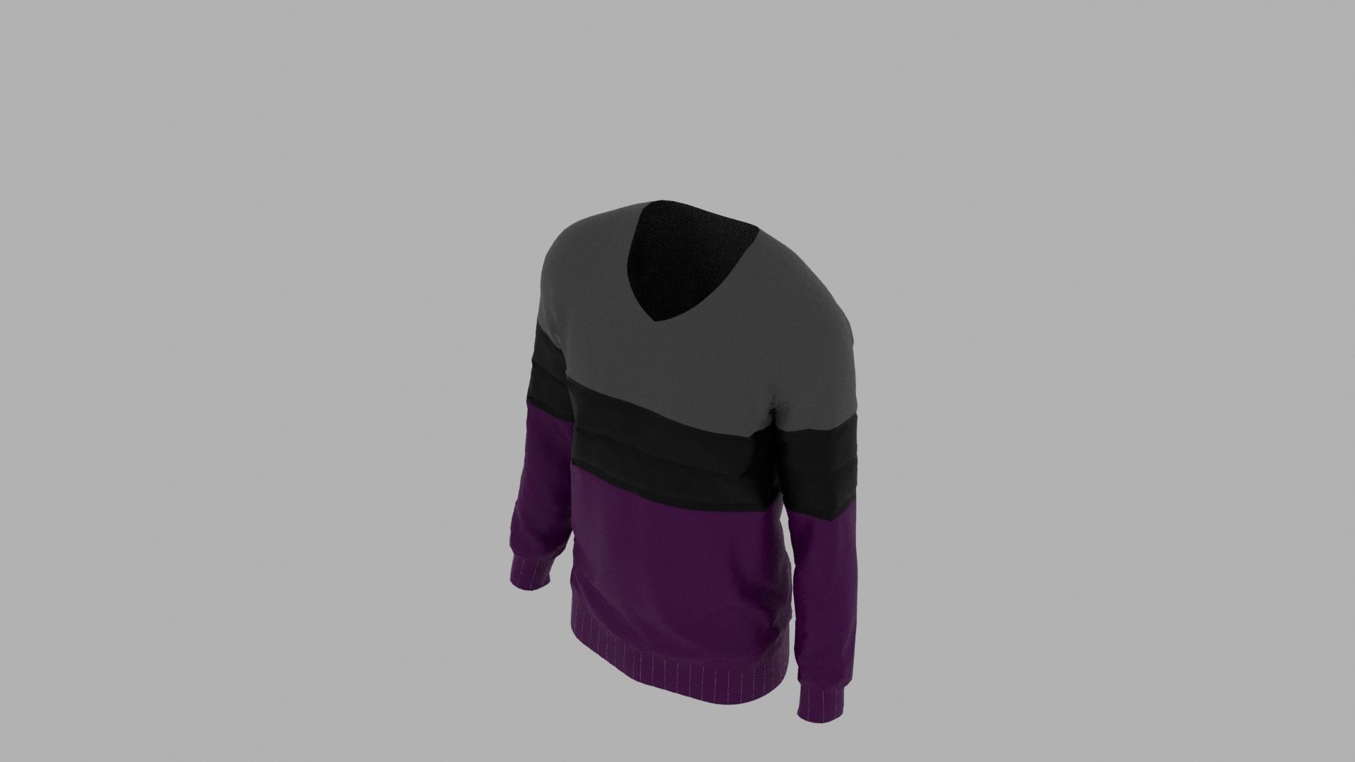 Sweater mannequin wearing Low-poly 3D model_6