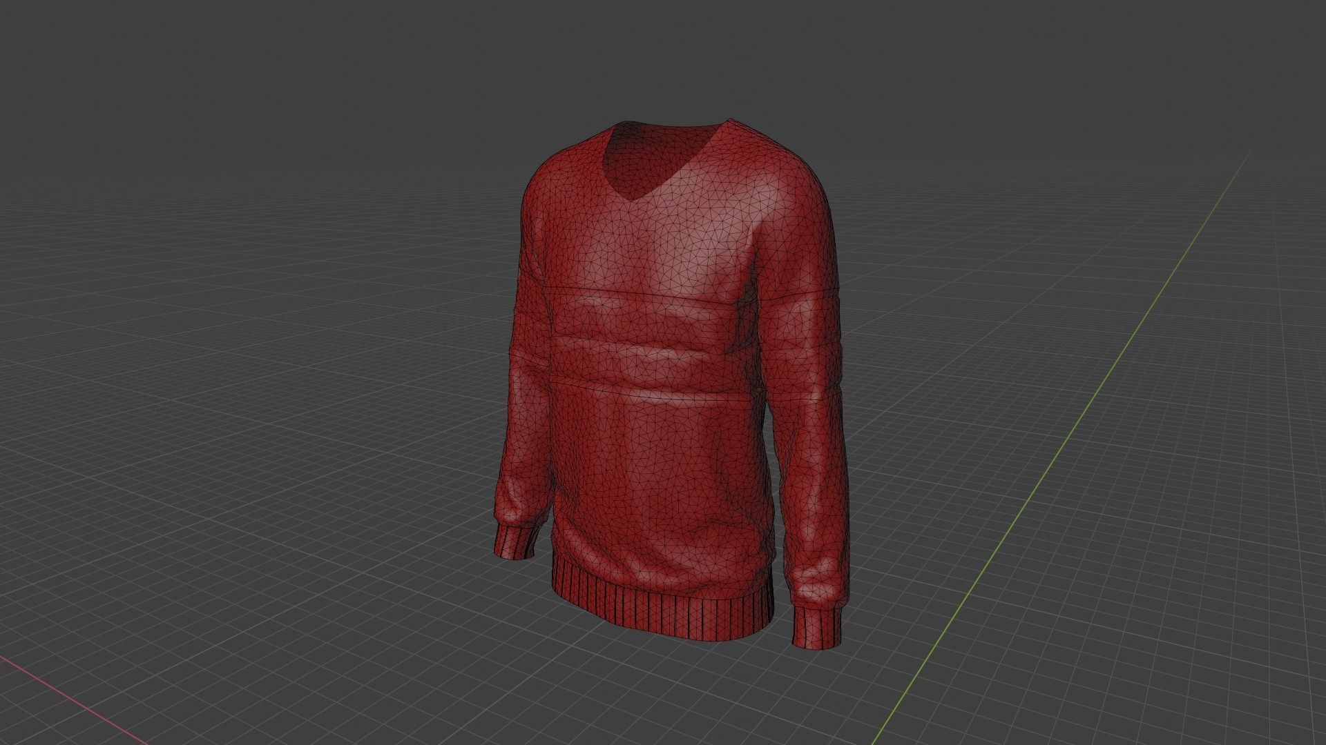 Sweater mannequin wearing Low-poly 3D model_9