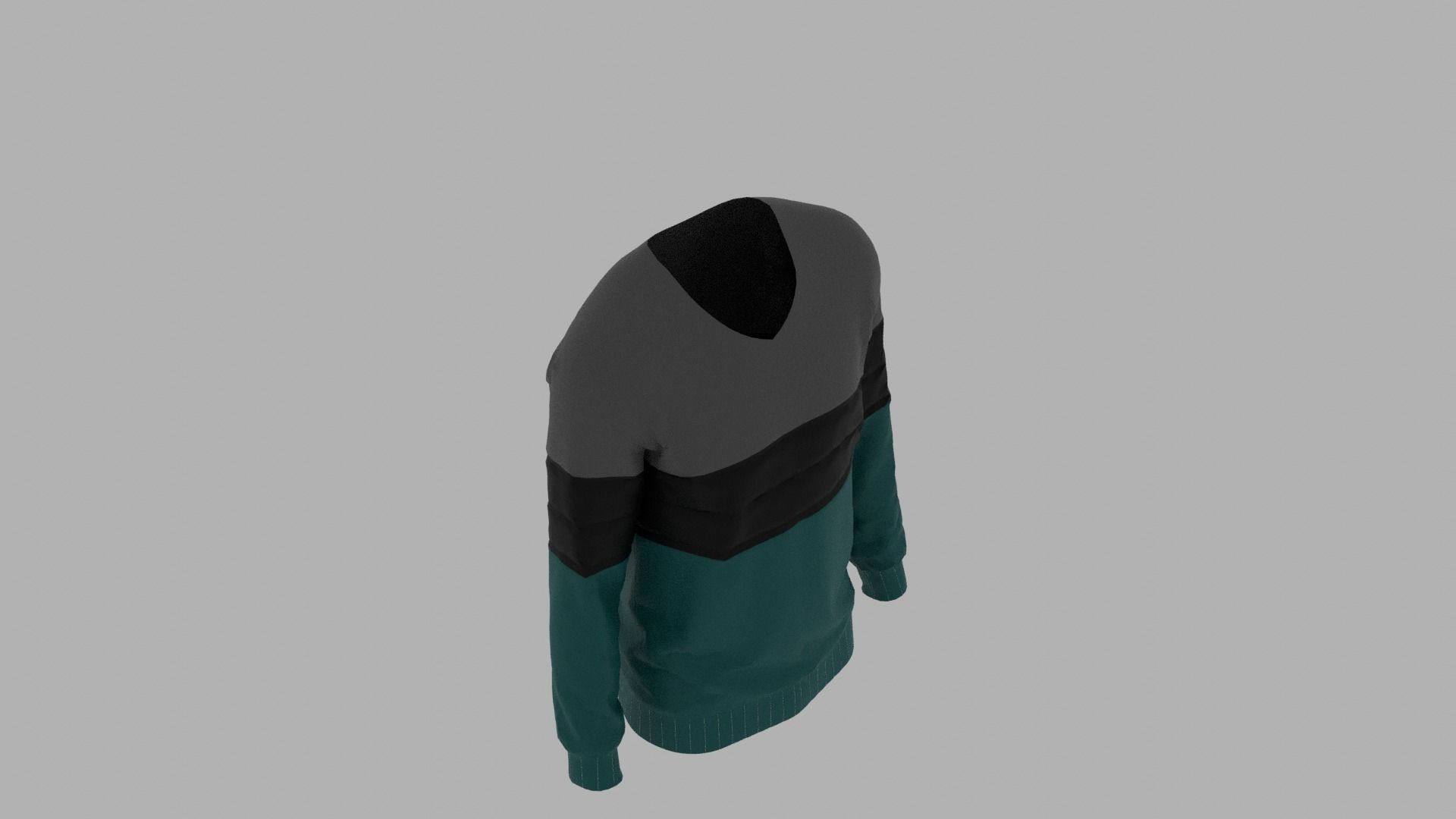 Sweater mannequin wearing Low-poly 3D model_7