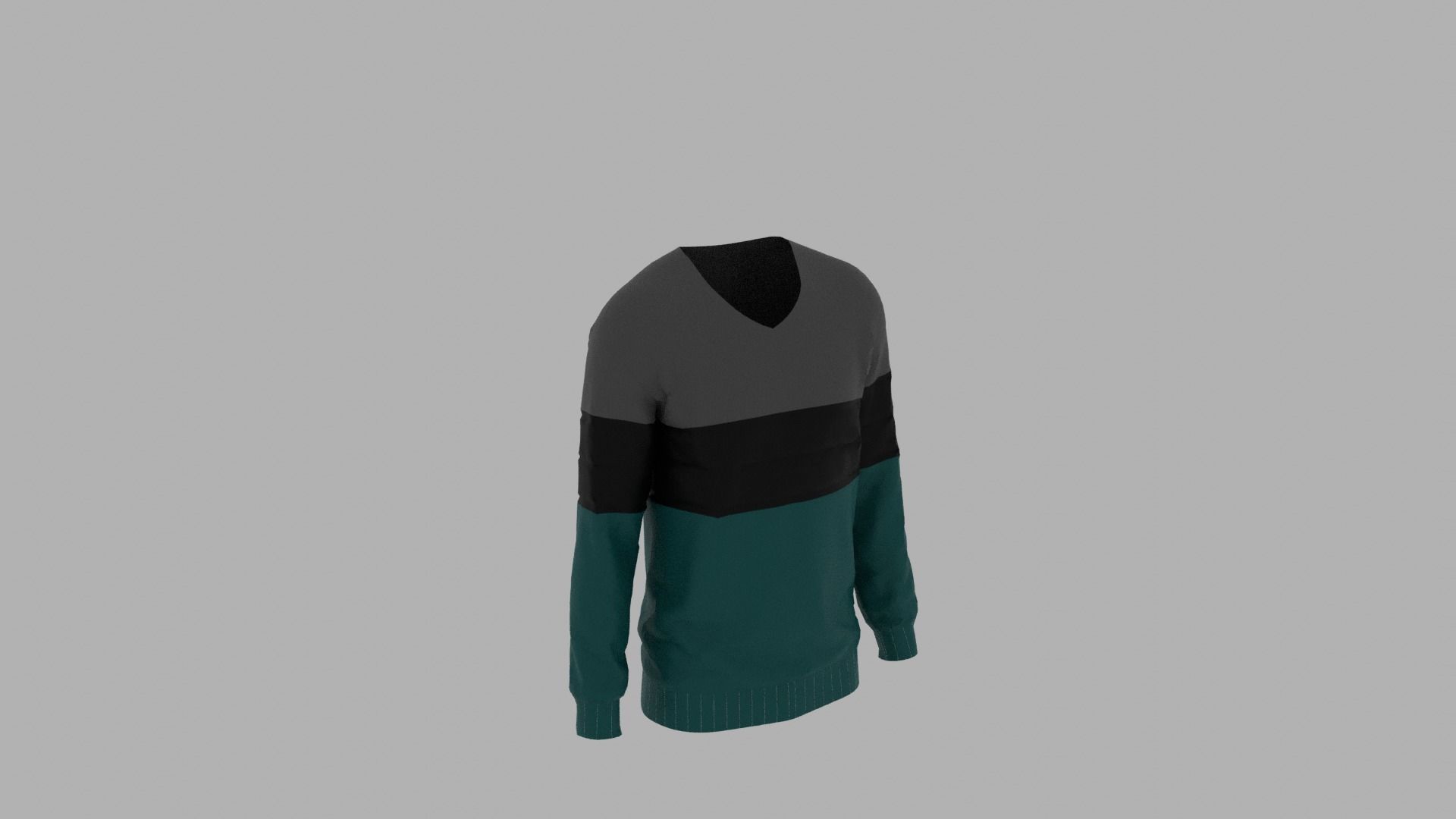 Sweater mannequin wearing Low-poly 3D model_4