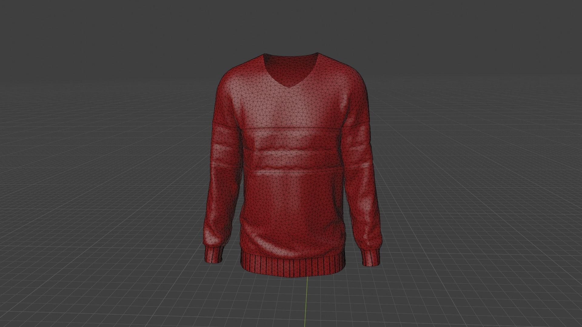 Sweater mannequin wearing Low-poly 3D model_8