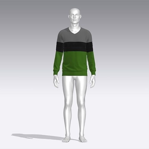 Sweater mannequin wearing Low-poly 3D model