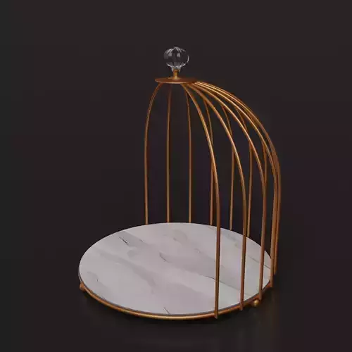cosmetic shelf gold Free 3D model