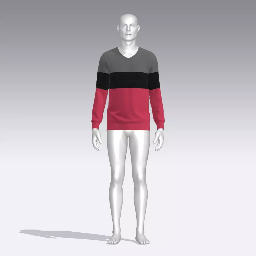 Sweater mannequin wearing Low-poly 3D model_0