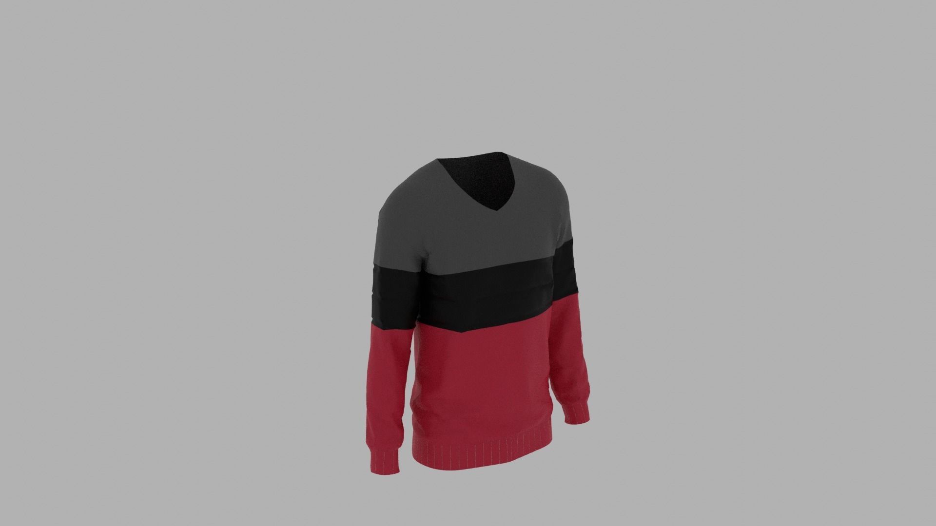Sweater mannequin wearing Low-poly 3D model_4