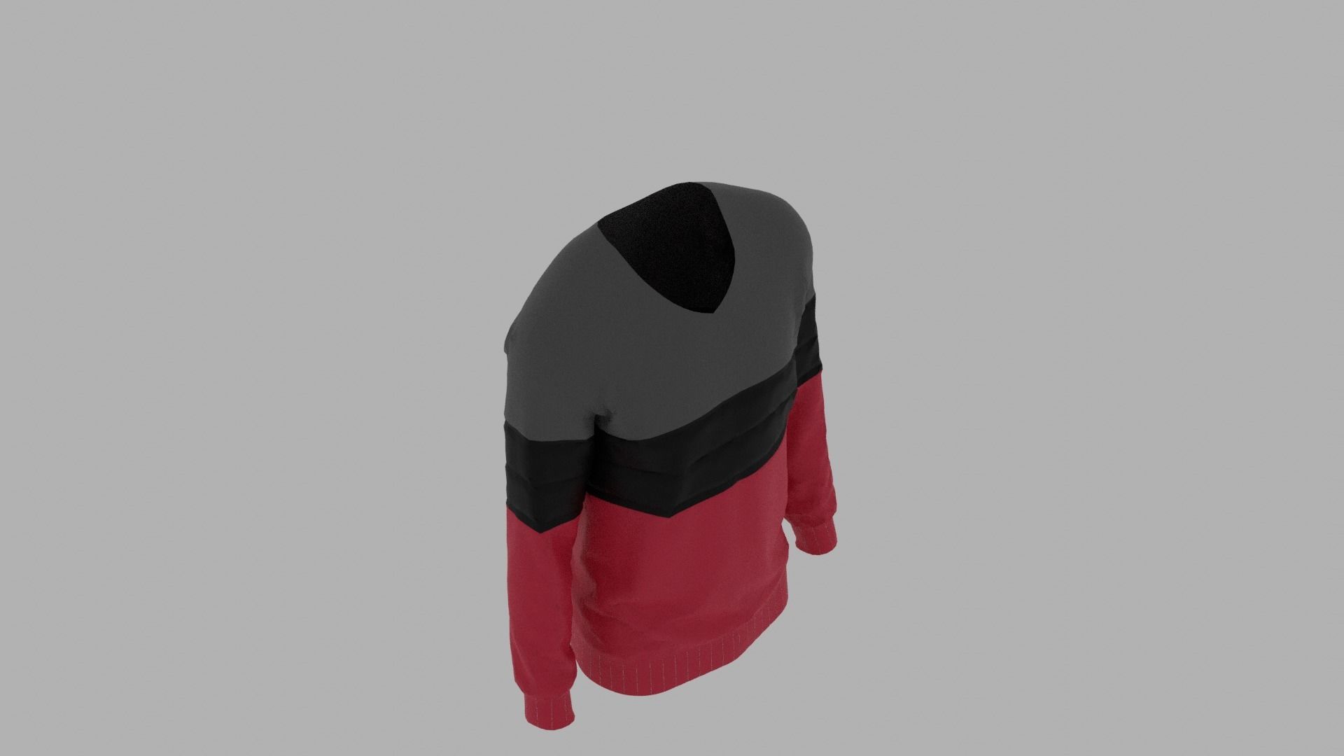 Sweater mannequin wearing Low-poly 3D model_7