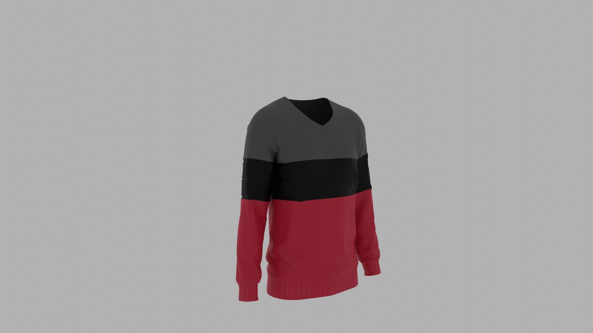Sweater mannequin wearing Low-poly 3D model_3