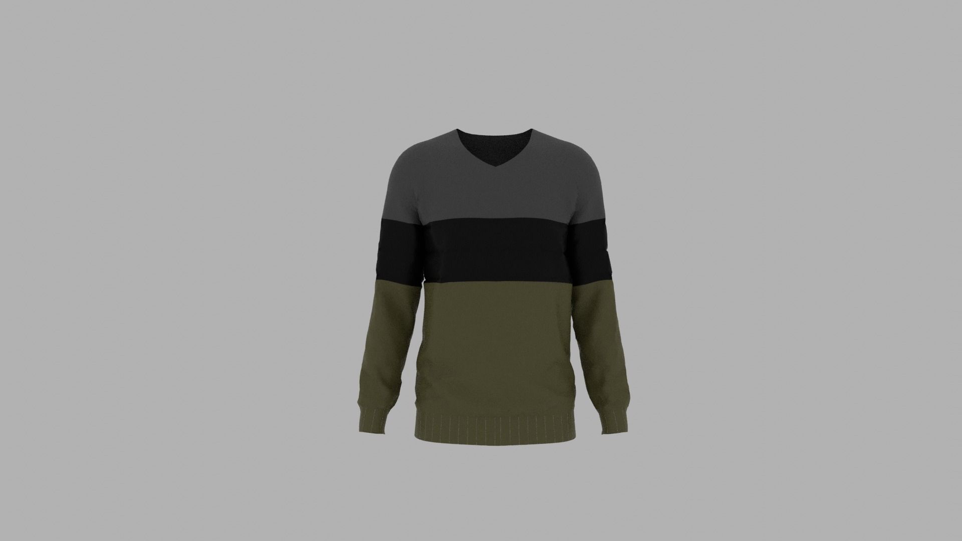 Sweater mannequin wearing Low-poly 3D model_1