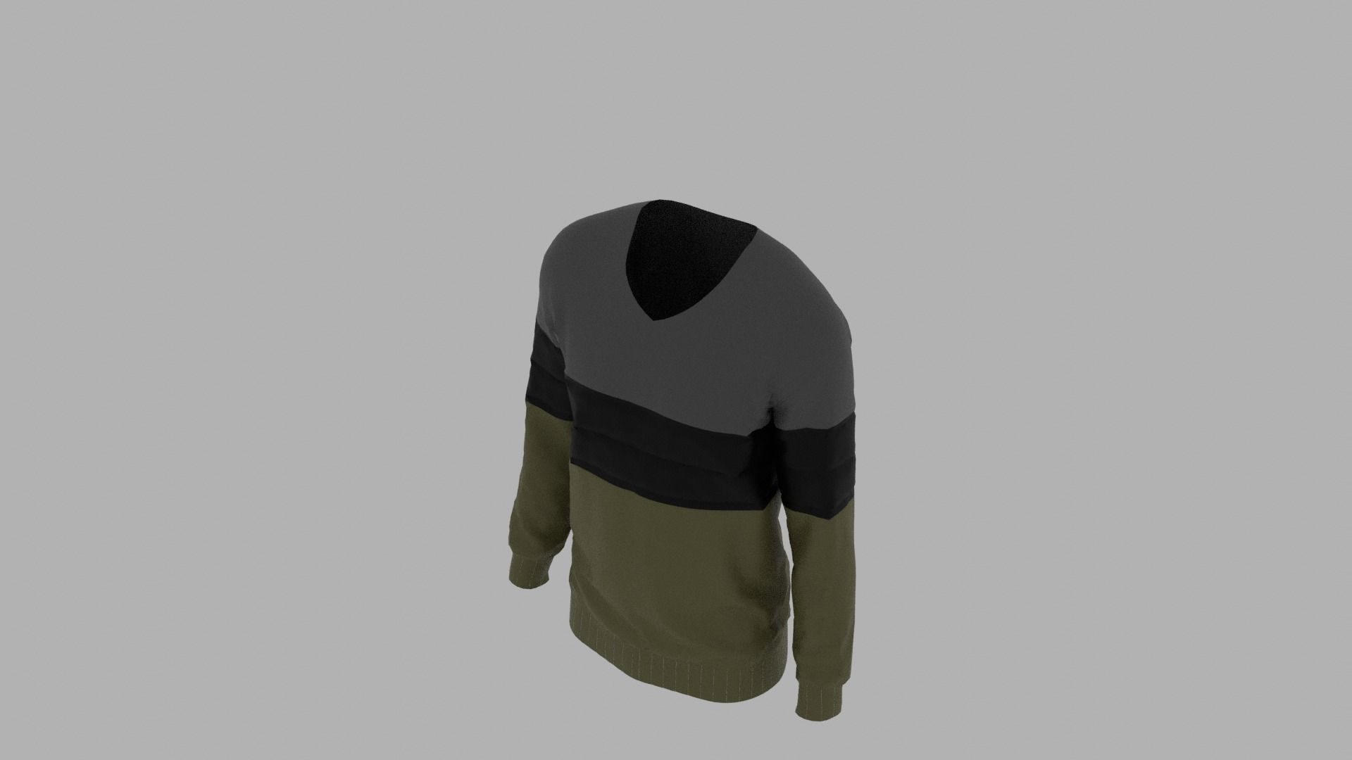 Sweater mannequin wearing Low-poly 3D model_6