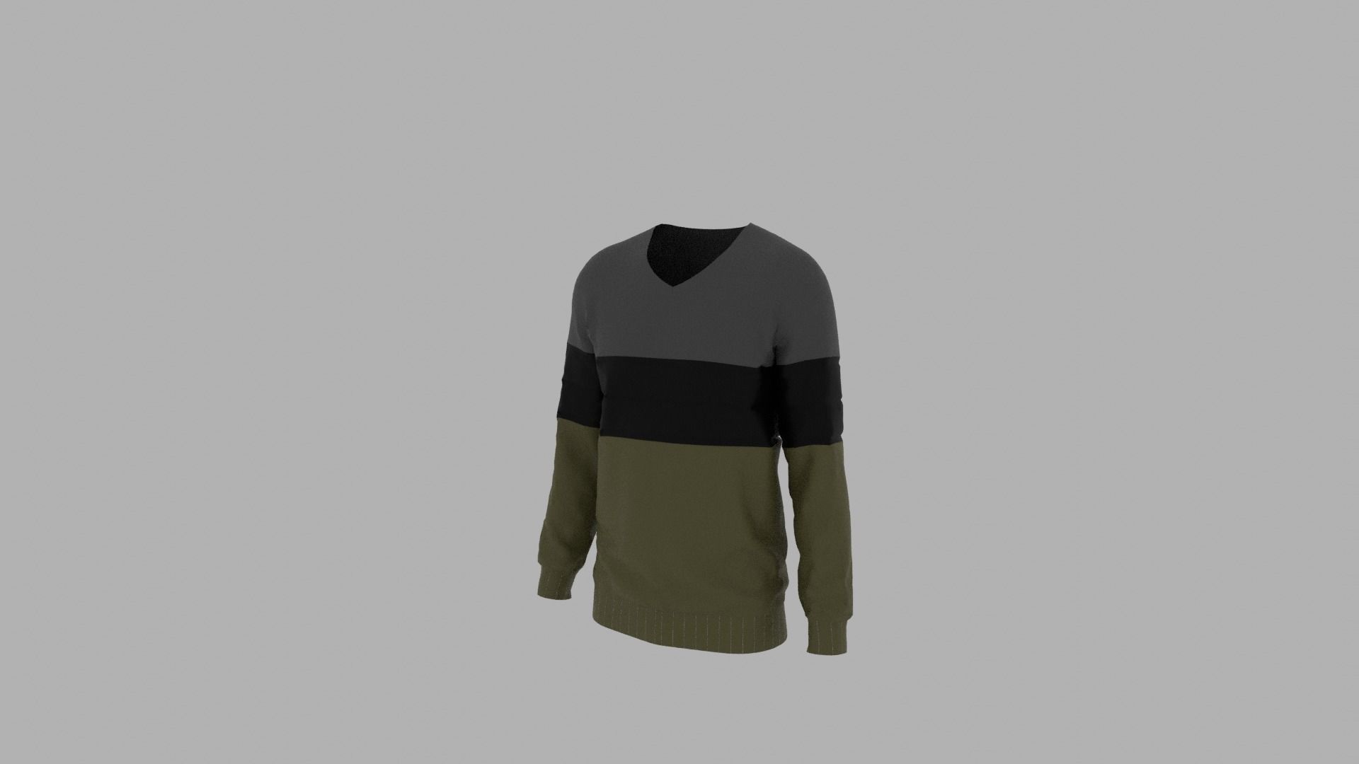 Sweater mannequin wearing Low-poly 3D model_2