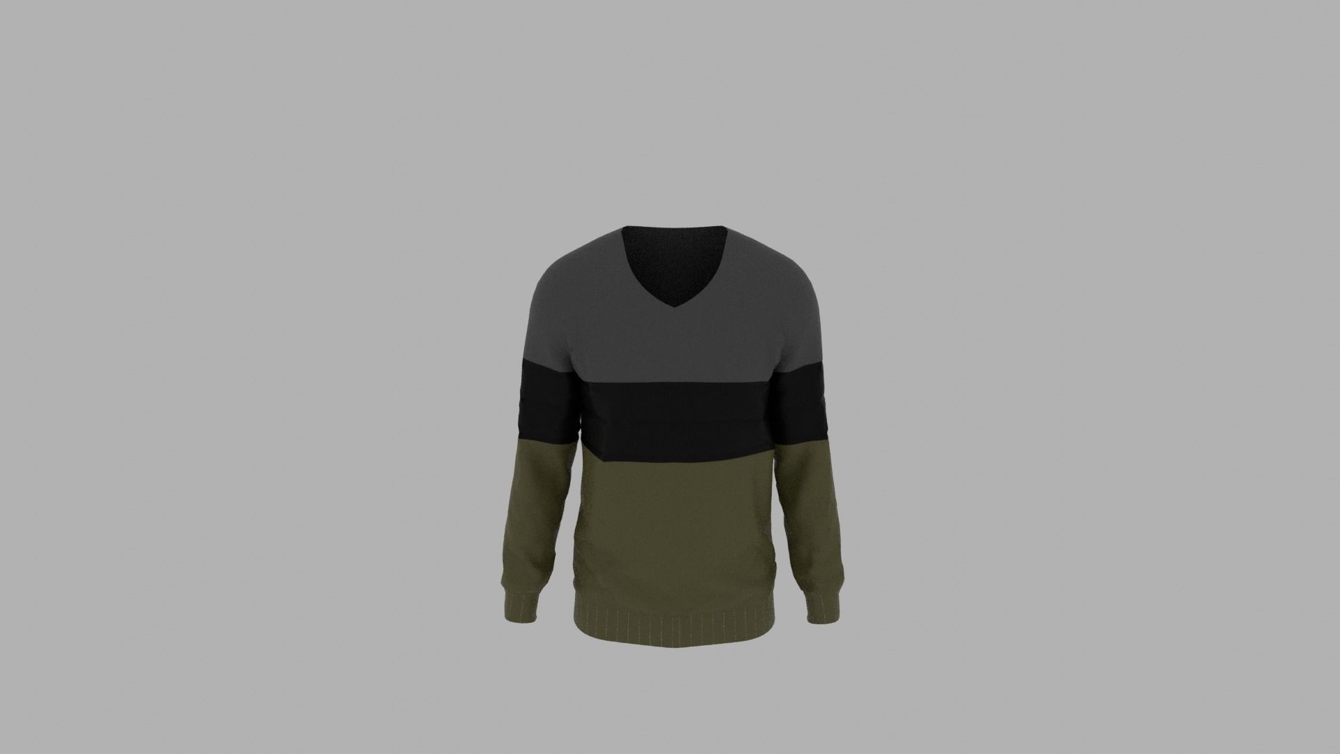 Sweater mannequin wearing Low-poly 3D model_5
