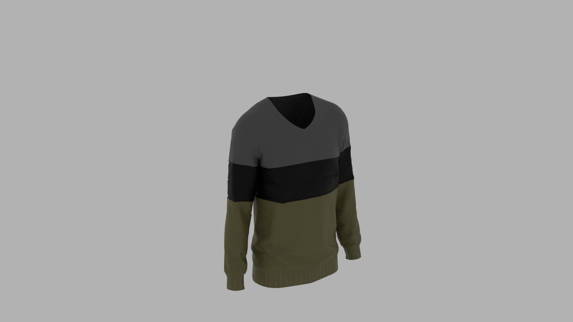 Sweater mannequin wearing Low-poly 3D model_4