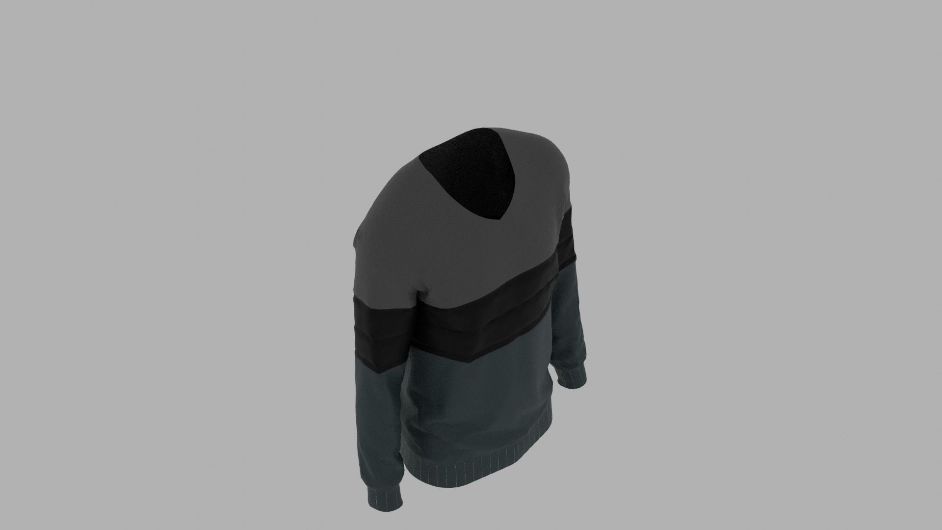 Sweater mannequin wearing Low-poly 3D model_7