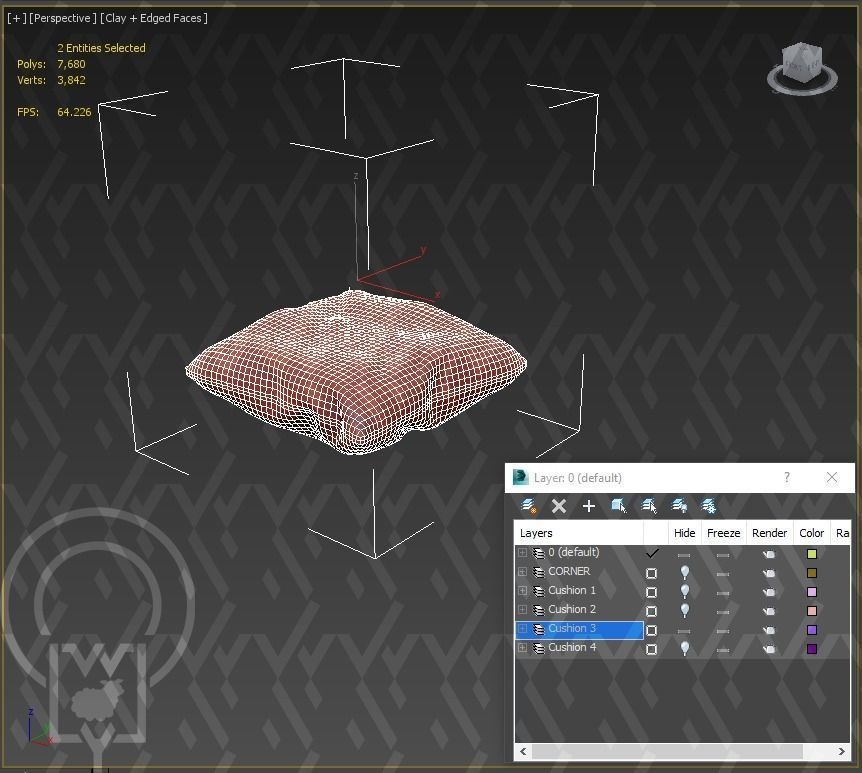 Corner pet House Low-poly 3D model_31