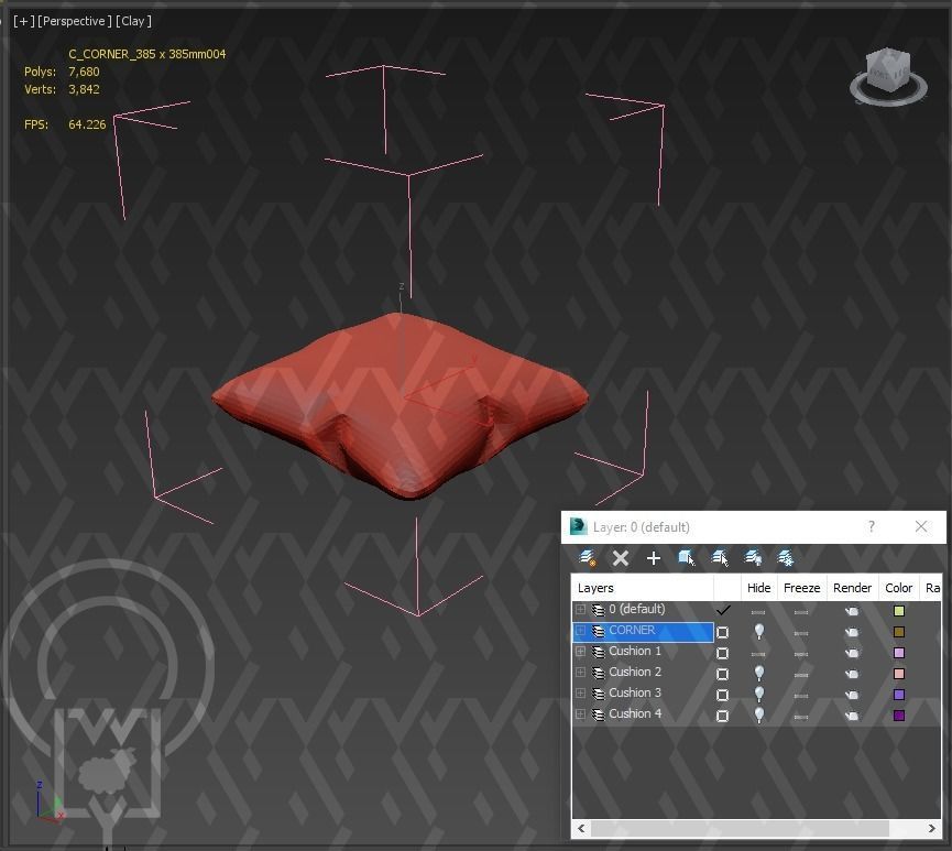 Corner pet House Low-poly 3D model_28