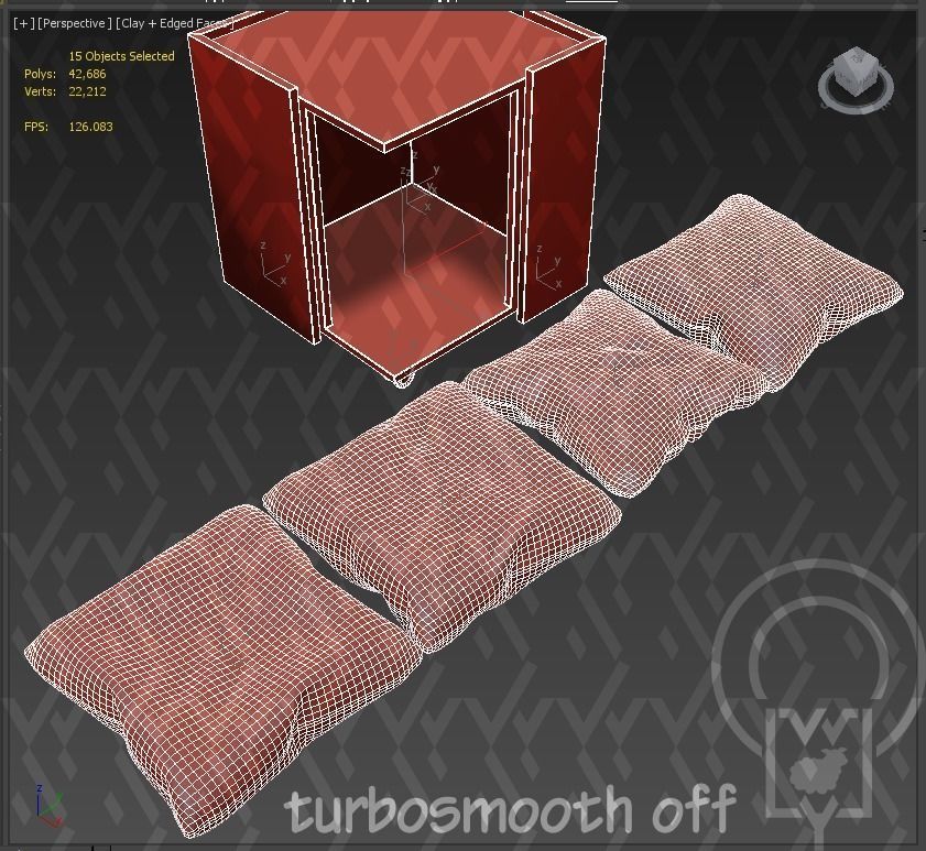 Corner pet House Low-poly 3D model_23