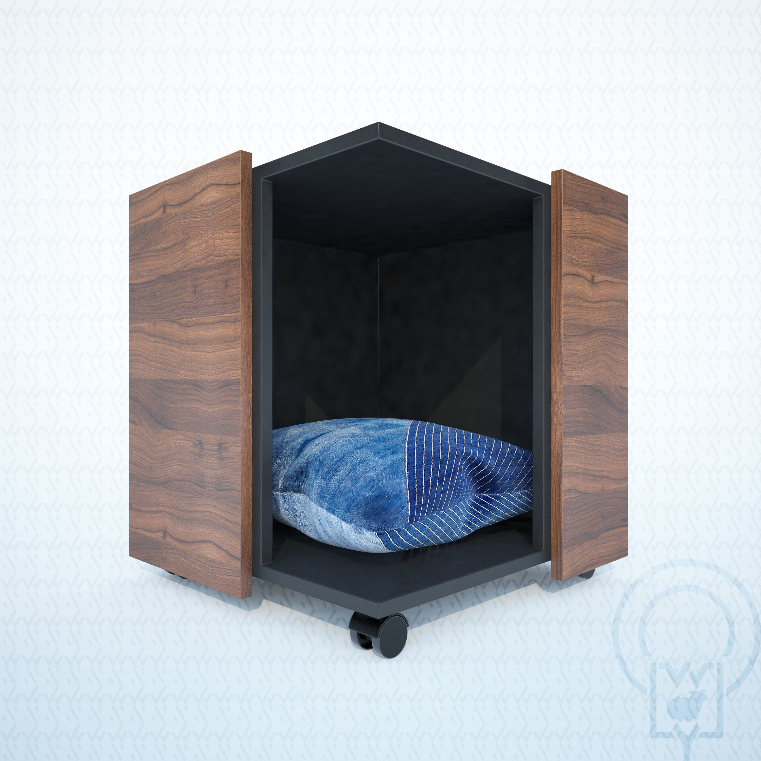 Corner pet House Low-poly 3D model_10