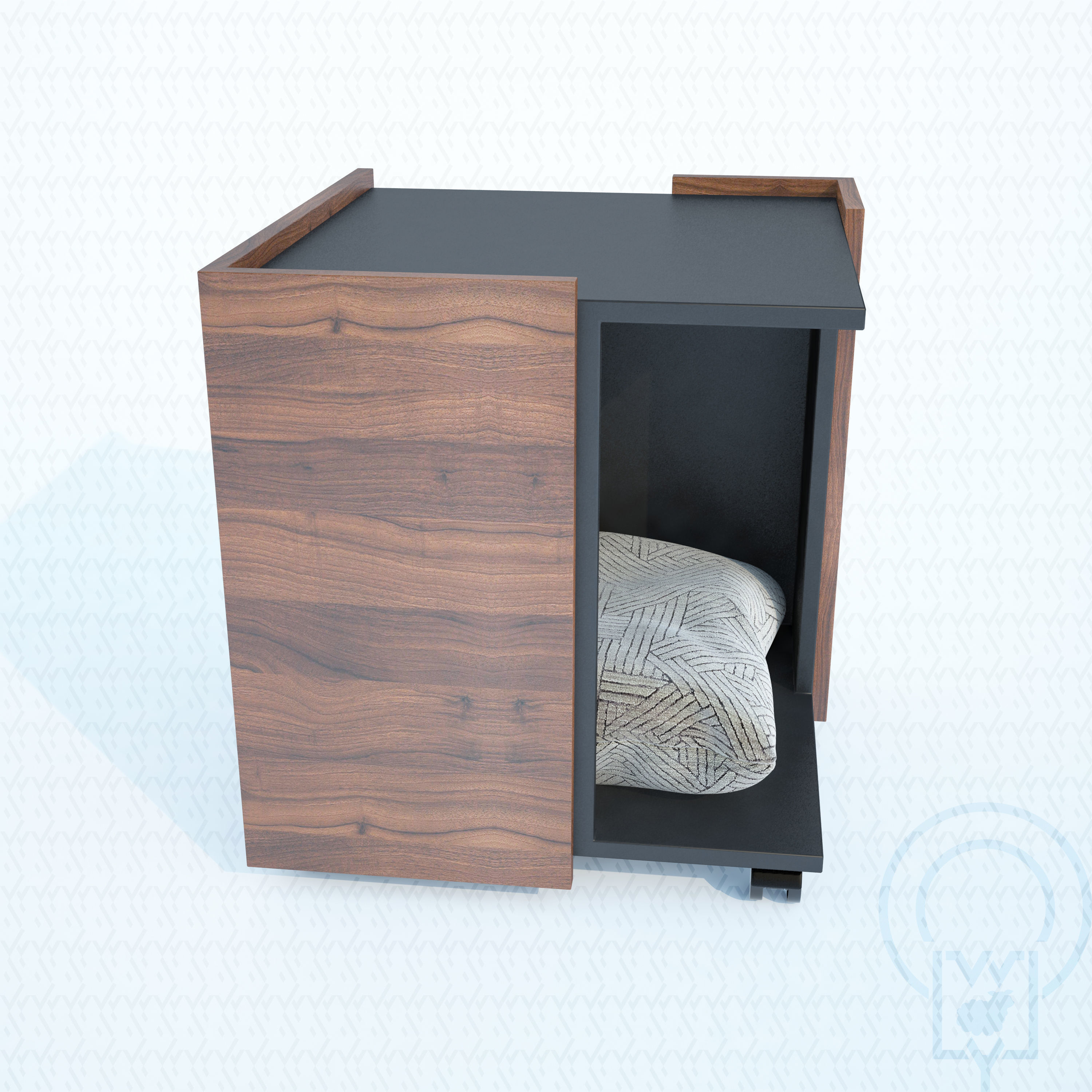 Corner pet House Low-poly 3D model_15