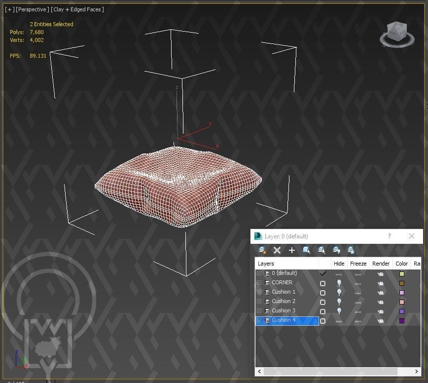 Corner pet House Low-poly 3D model_33