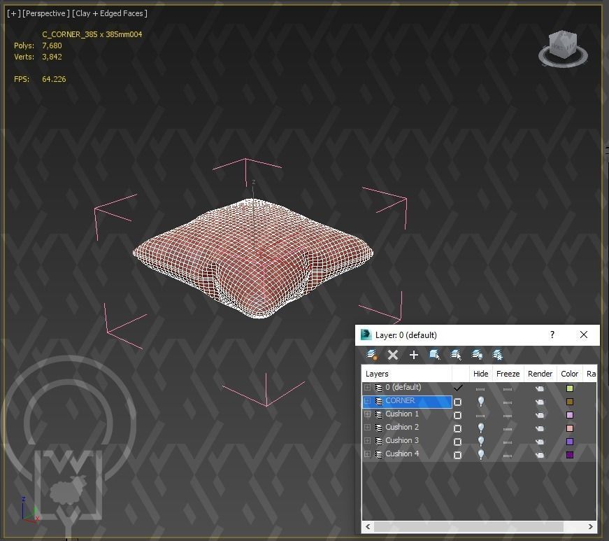 Corner pet House Low-poly 3D model_27