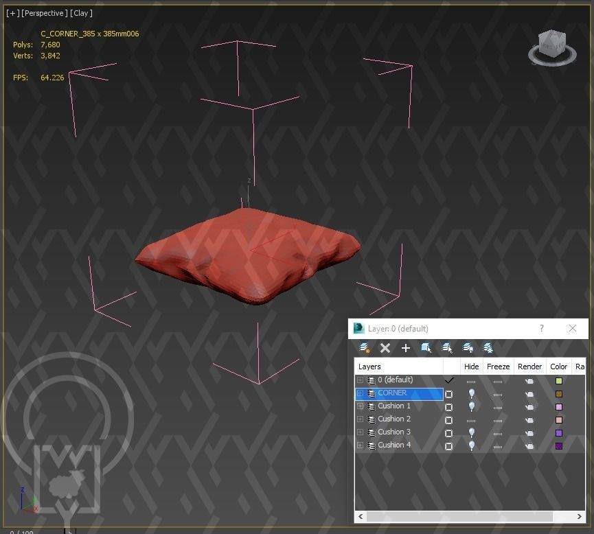 Corner pet House Low-poly 3D model_30