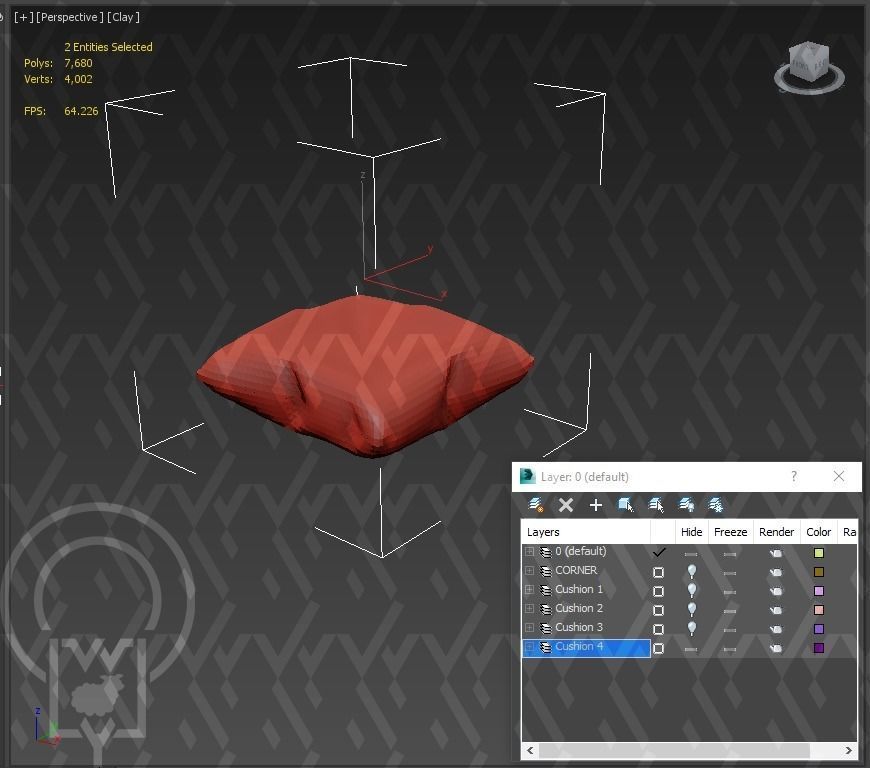 Corner pet House Low-poly 3D model_34