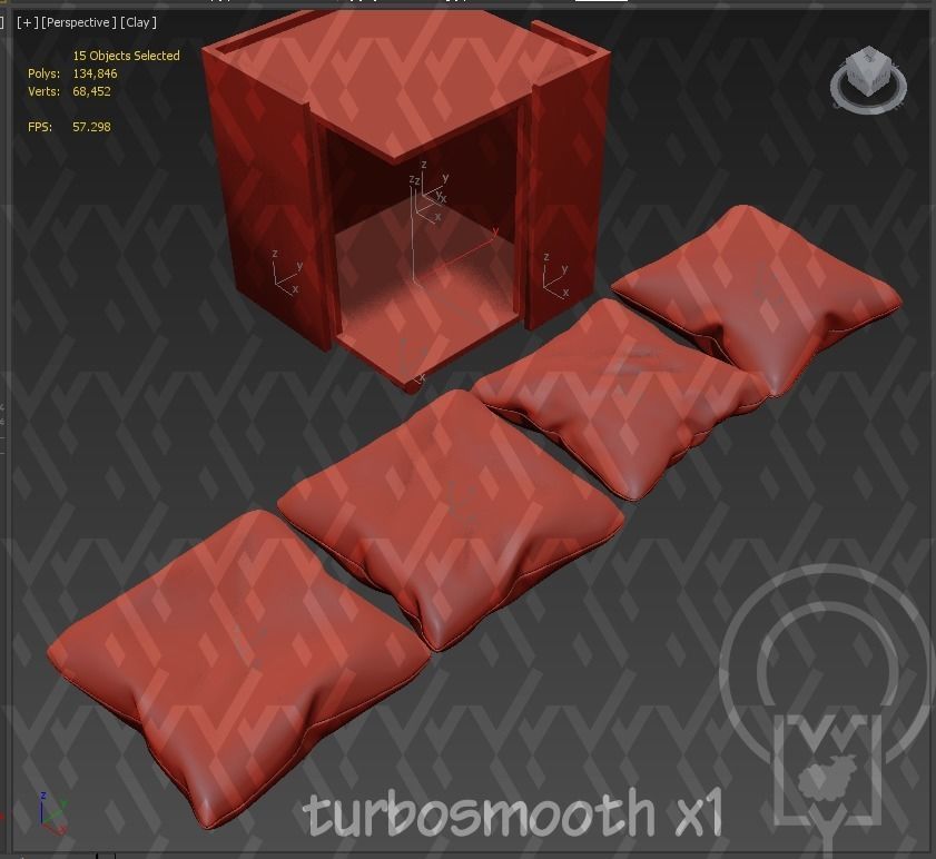 Corner pet House Low-poly 3D model_25