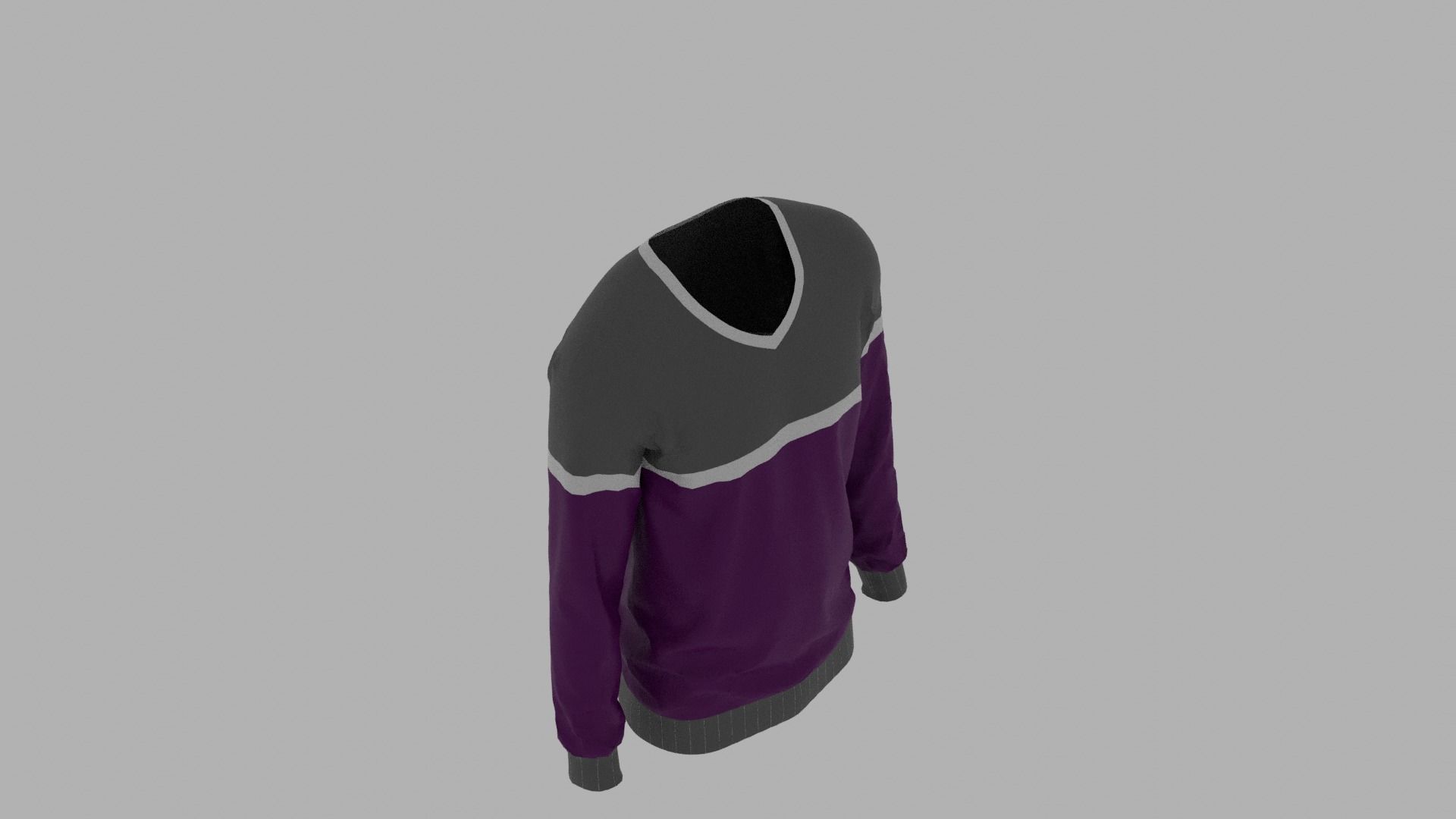 Sweater mannequin Low-poly 3D model_7