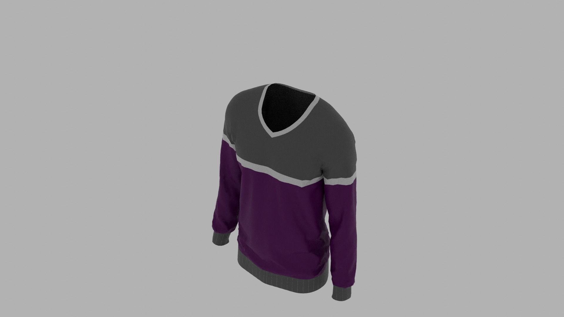 Sweater mannequin Low-poly 3D model_6