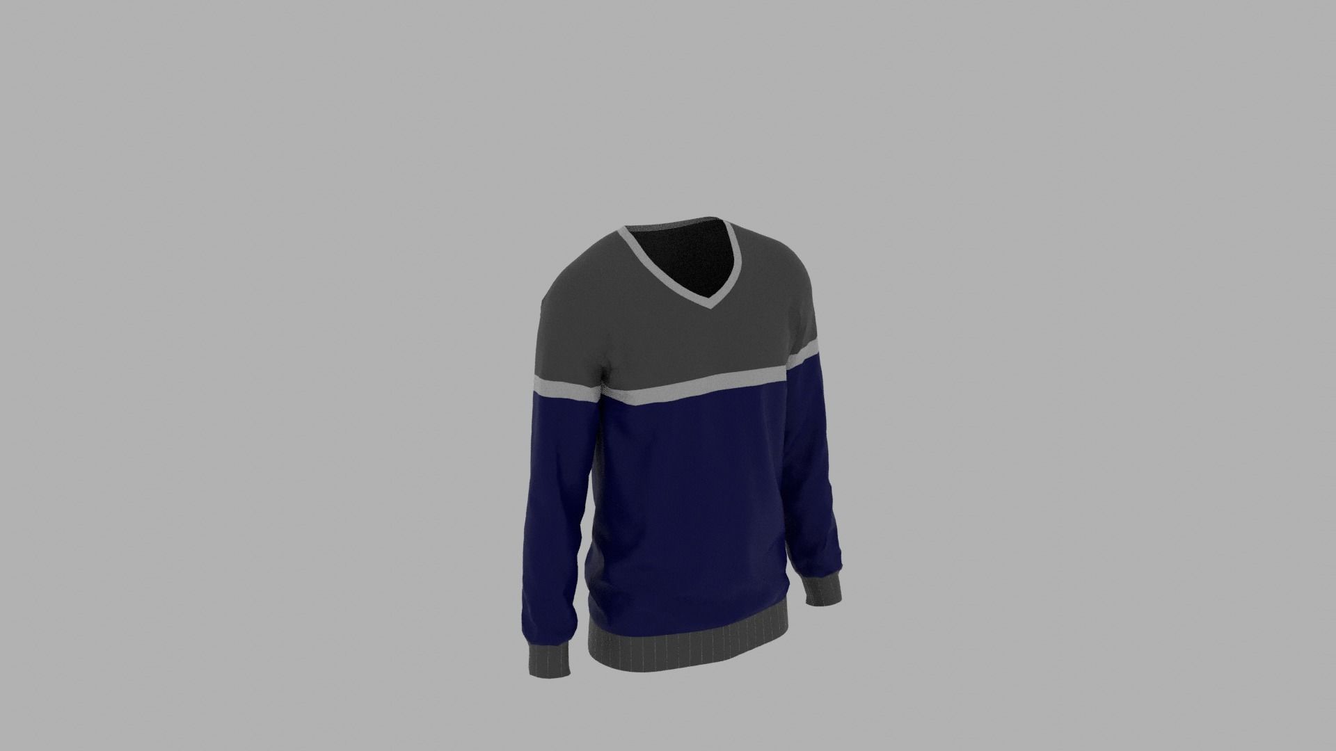 Sweater male mannequin wearing Low-poly 3D model_4